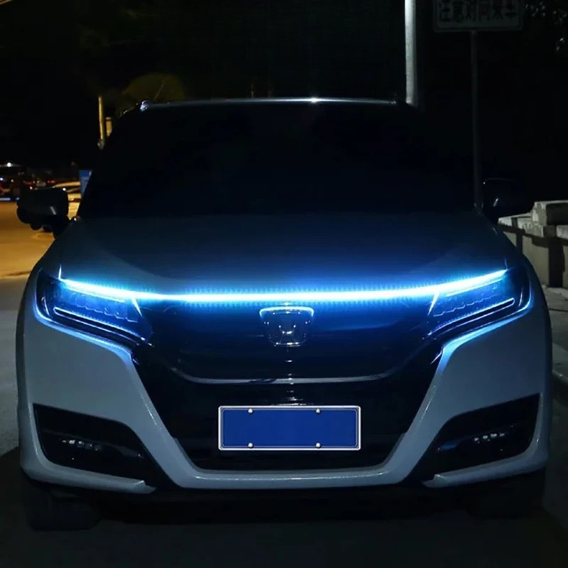 LED Daytime Running Light Scan Starting Car Hood Decorative Lights